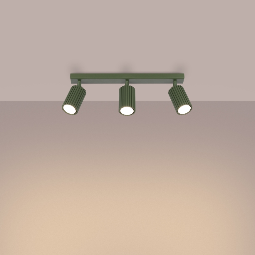 Точковий світильник KARBON 3xGU10/10W/230V зелений