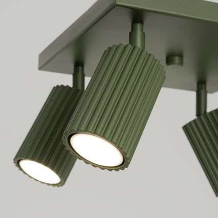 Точковий світильник KARBON 4xGU10/10W/230V зелений