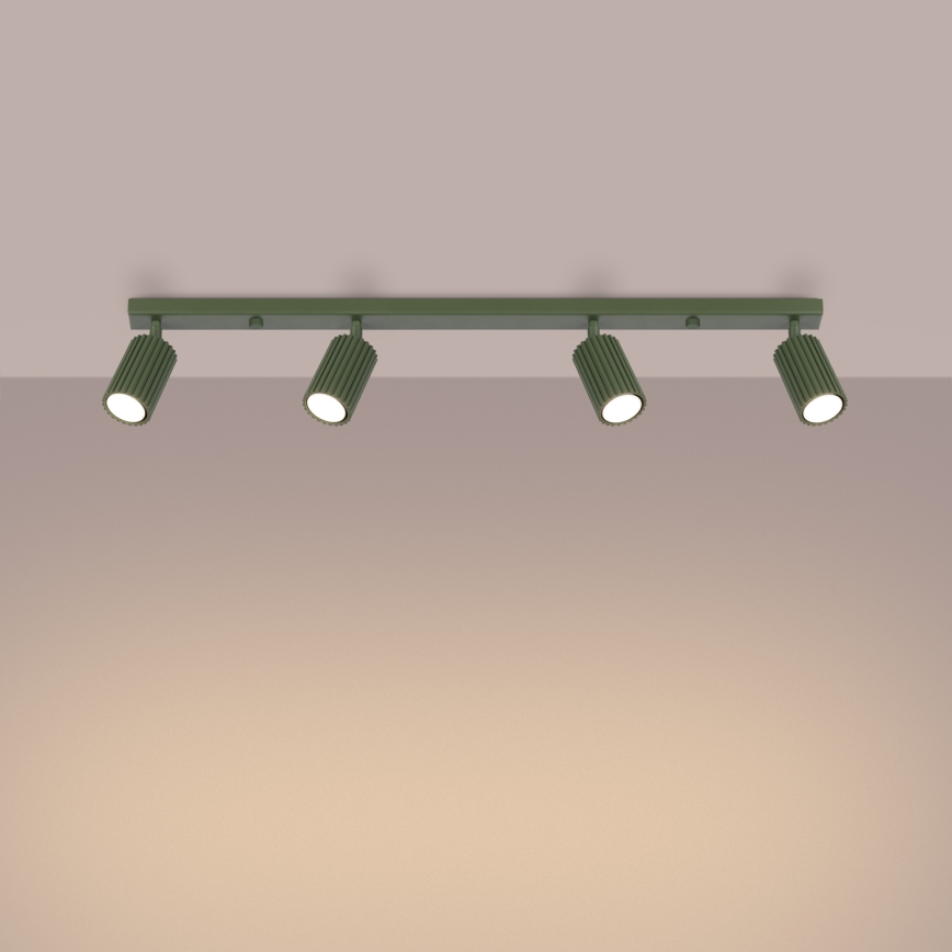 Точечный светильник KARBON 4xGU10/10W/230V зеленый