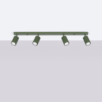 Точечный светильник KARBON 4xGU10/10W/230V зеленый