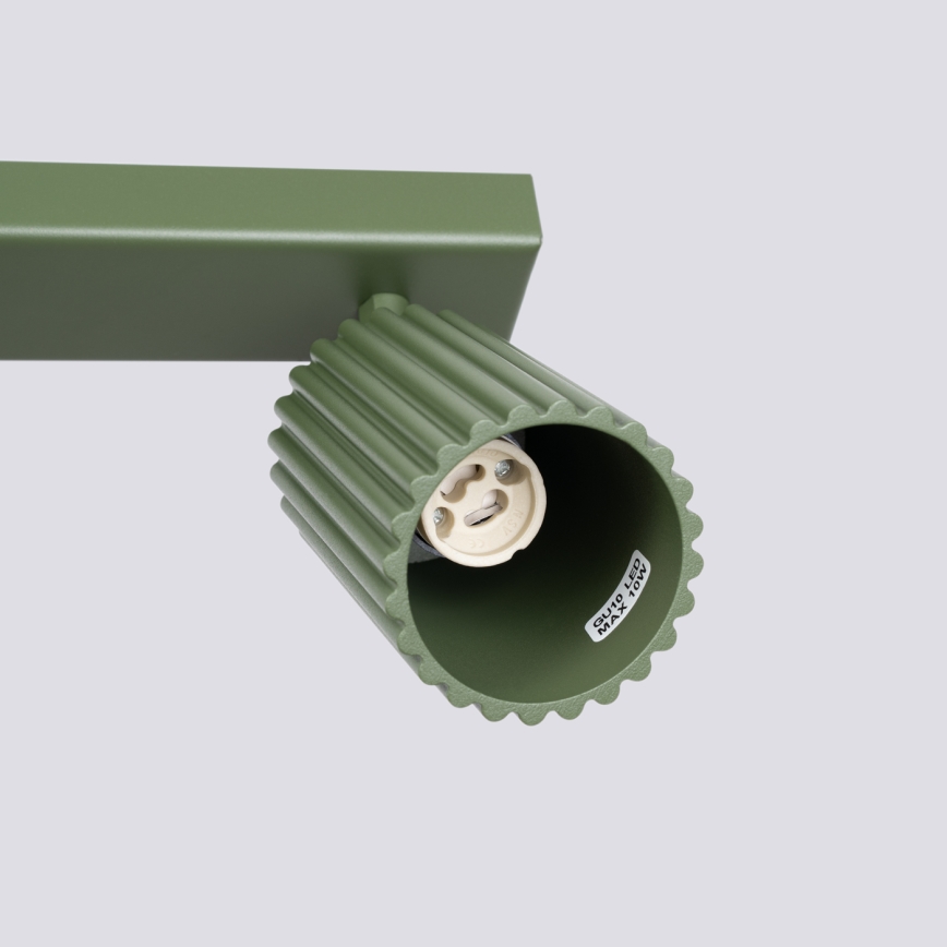 Точечный светильник KARBON 4xGU10/10W/230V зеленый