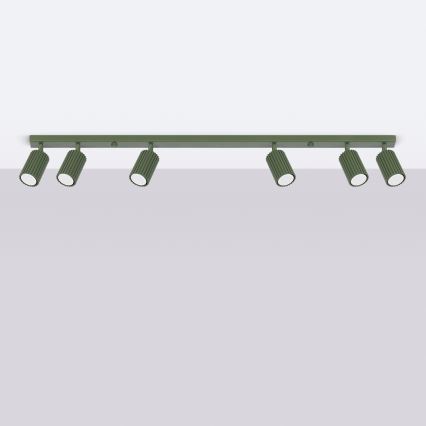 Точковий світильник KARBON 6xGU10/10W/230V зелений