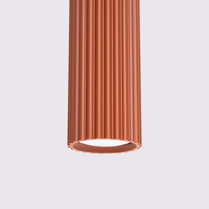 Підвісна люстра KARBON 1xGU10/10W/230V червоний