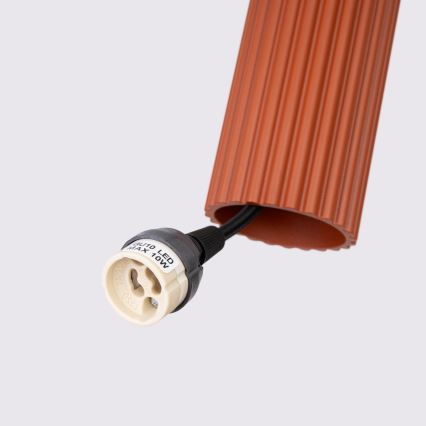 Підвісна люстра KARBON 1xGU10/10W/230V червоний