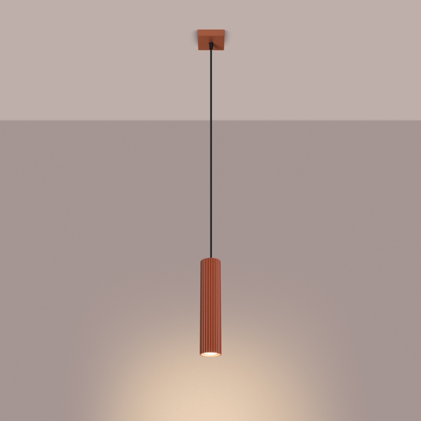 Підвісна люстра KARBON 1xGU10/10W/230V червоний