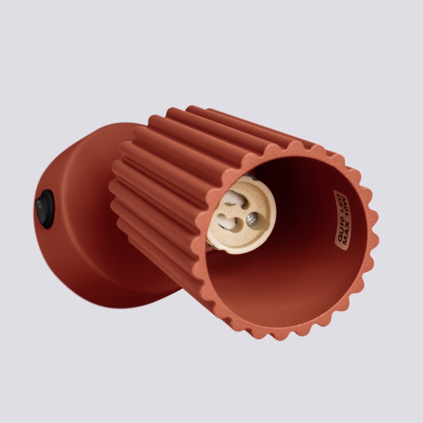 Настенный точечный светильник KARBON 1xGU10/10W/230V красный