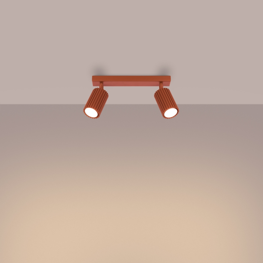 Точковий світильник KARBON 2xGU10/10W/230V червоний