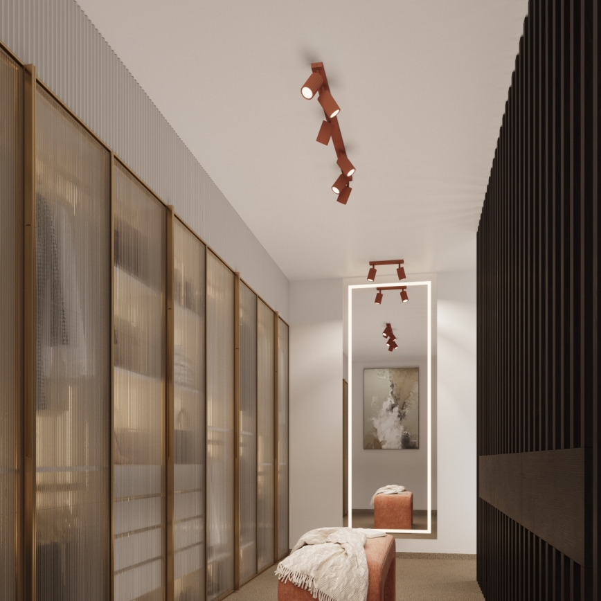 Точковий світильник KARBON 2xGU10/10W/230V червоний