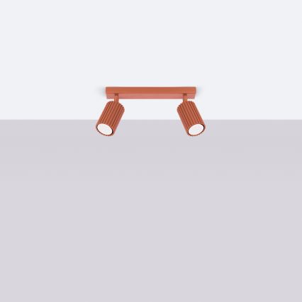 Точковий світильник KARBON 2xGU10/10W/230V червоний