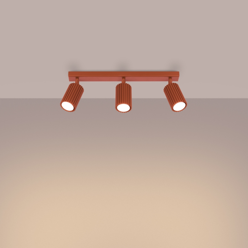 Точечный светильник KARBON 3xGU10/10W/230V красный