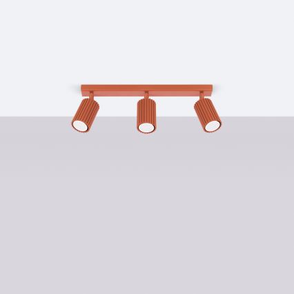 Точковий світильник KARBON 3xGU10/10W/230V червоний