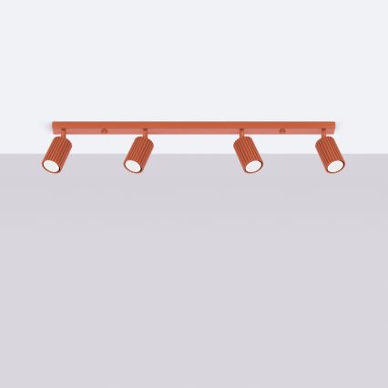 Точковий світильник KARBON 4xGU10/10W/230V червоний