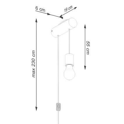 Настенная лампа NIMBI 1xE27/15W/230V бук