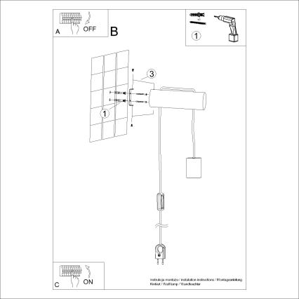 Настенная лампа NIMBI 1xE27/15W/230V бук