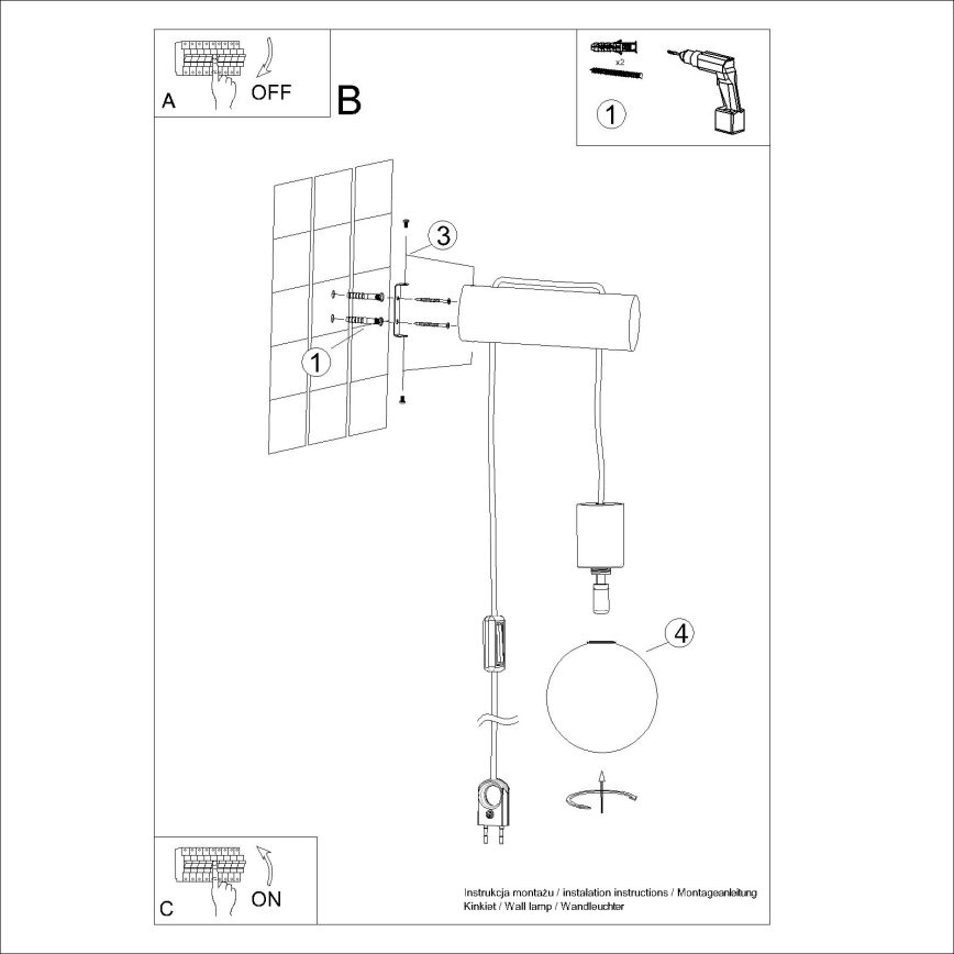 Настенная лампа NIBMI 1xG9/8W/230V бук