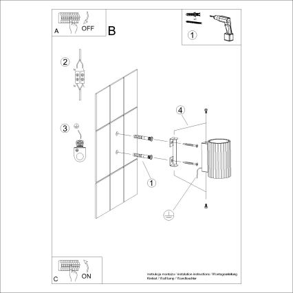 Настенный светильник KARBON 1xGU10/10W/230V золотистый