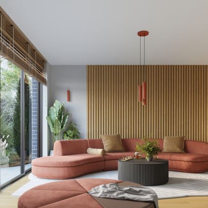 Настінний світильник KARBON 2xGU10/10W/230V червоний