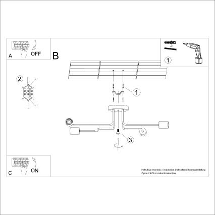 Припотолочная люстра TIMBO 4xE27/15W/230V белый/бежевый/бук