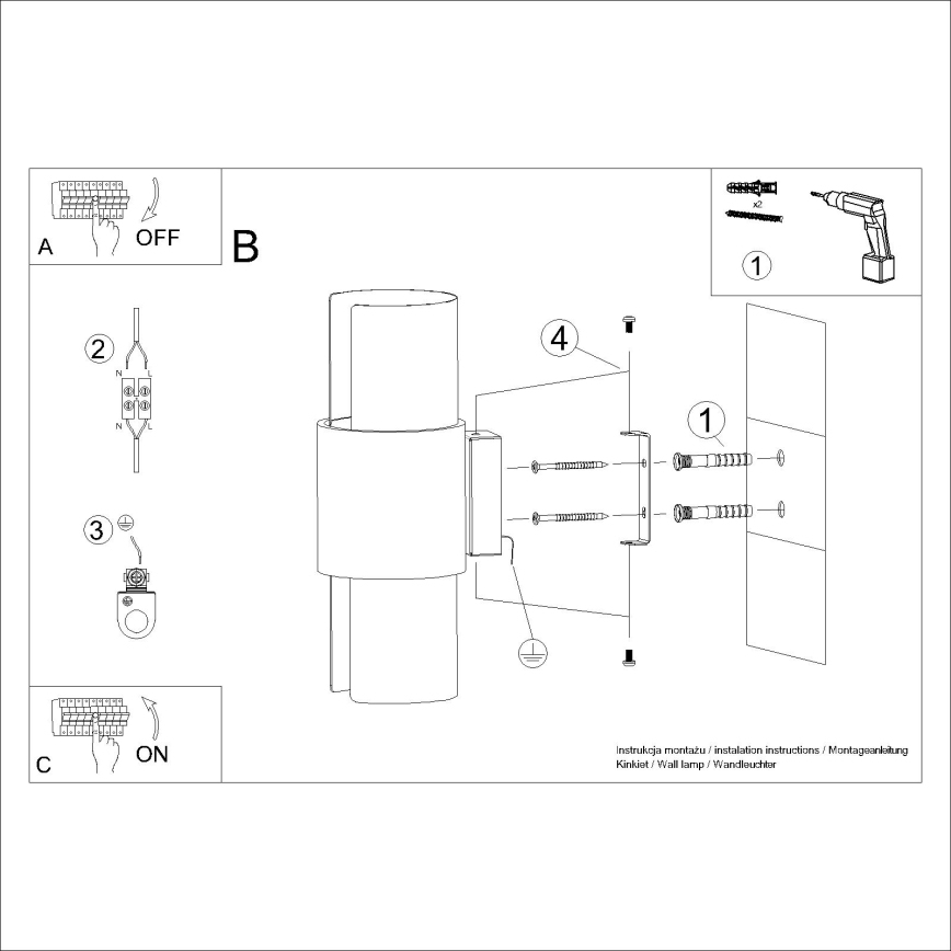 Настенный светильник FLASH 2xE27/15W/230V белый