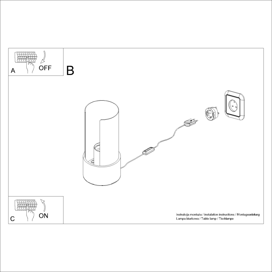 Настільна лампа FLASH 1xE27/15W/230V білий