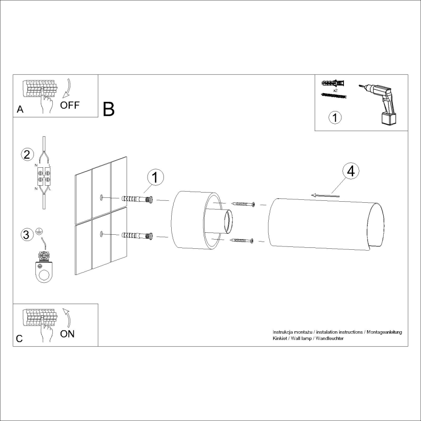 Настенный светильник FLASH 1xE27/15W/230V белый