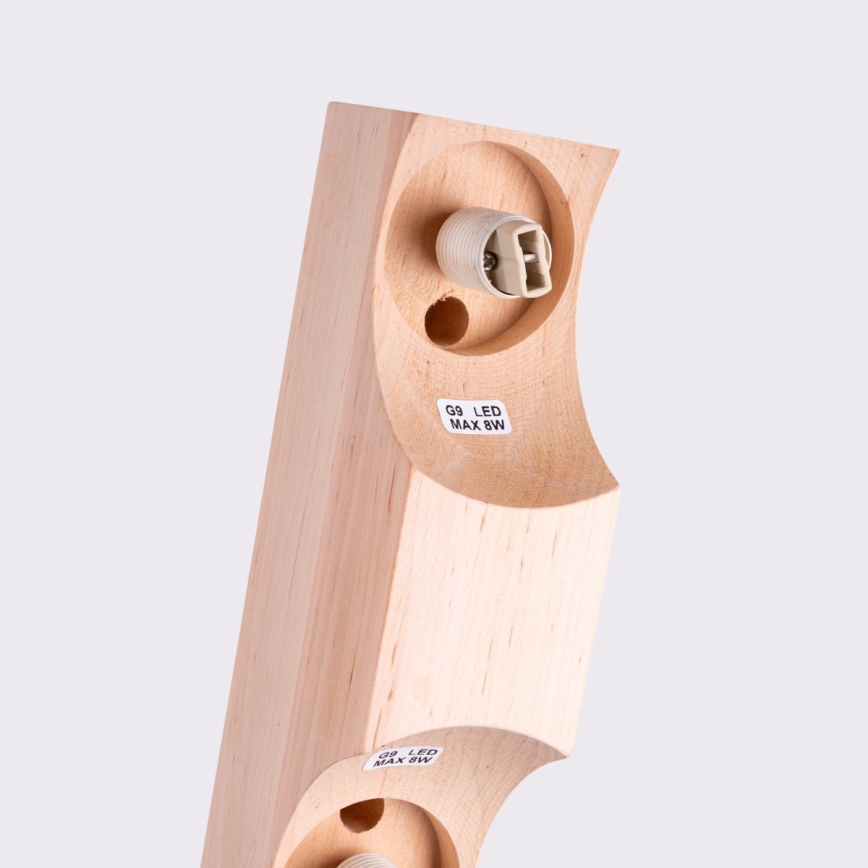Стельовий світильник BULBO 2xG9/8W/230V бук/білий