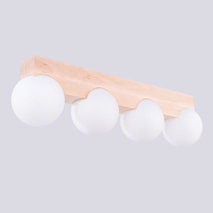 Стельовий світильник BULBO 4xG9/8W/230V бук/білий