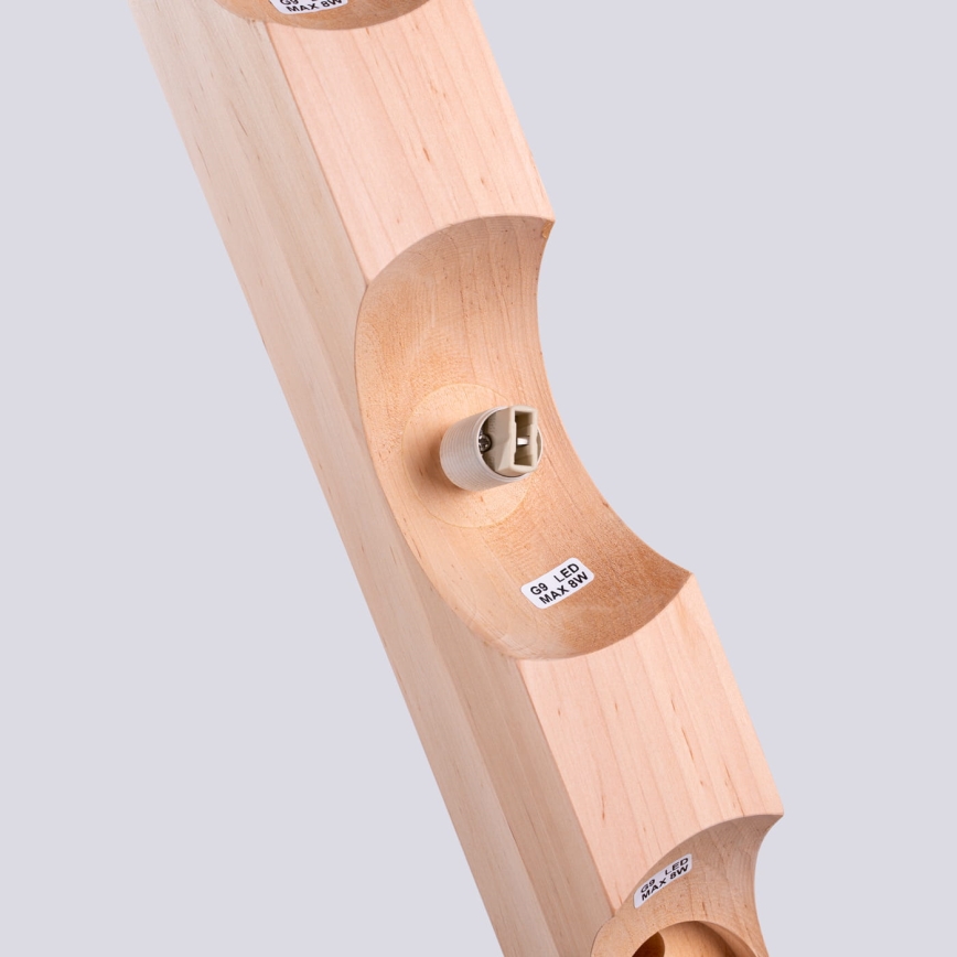 Стельовий світильник BULBO 4xG9/8W/230V бук/білий
