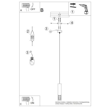 Подвесная люстра LAMI 1xGU10/10W/230V белый