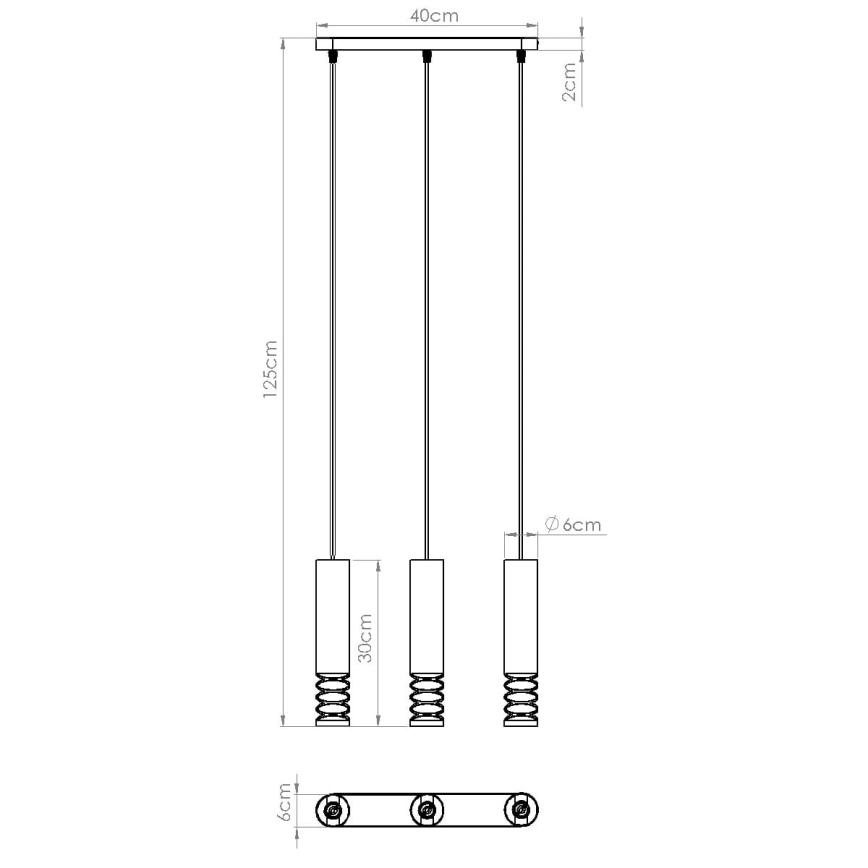 Підвісна люстра LAMI 3xGU10/10W/230V білий