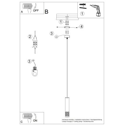 Підвісна люстра LIRO 1xGU10/10W/230V білий