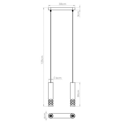 Підвісна люстра LIRO 2xGU10/10W/230V білий