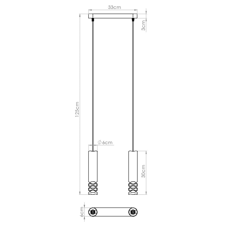 Підвісна люстра LIRO 2xGU10/10W/230V білий