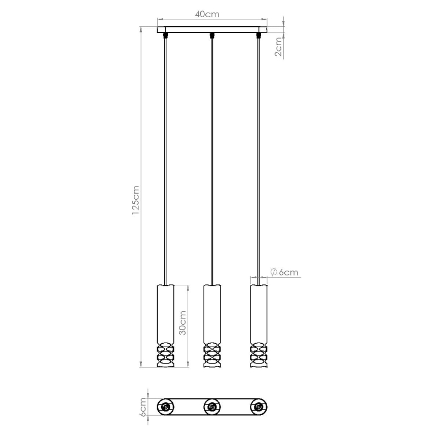 Підвісна люстра LIRO 3xGU10/10W/230V білий