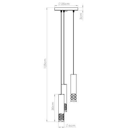 Підвісна люстра LIRO 3xGU10/10W/230V білий