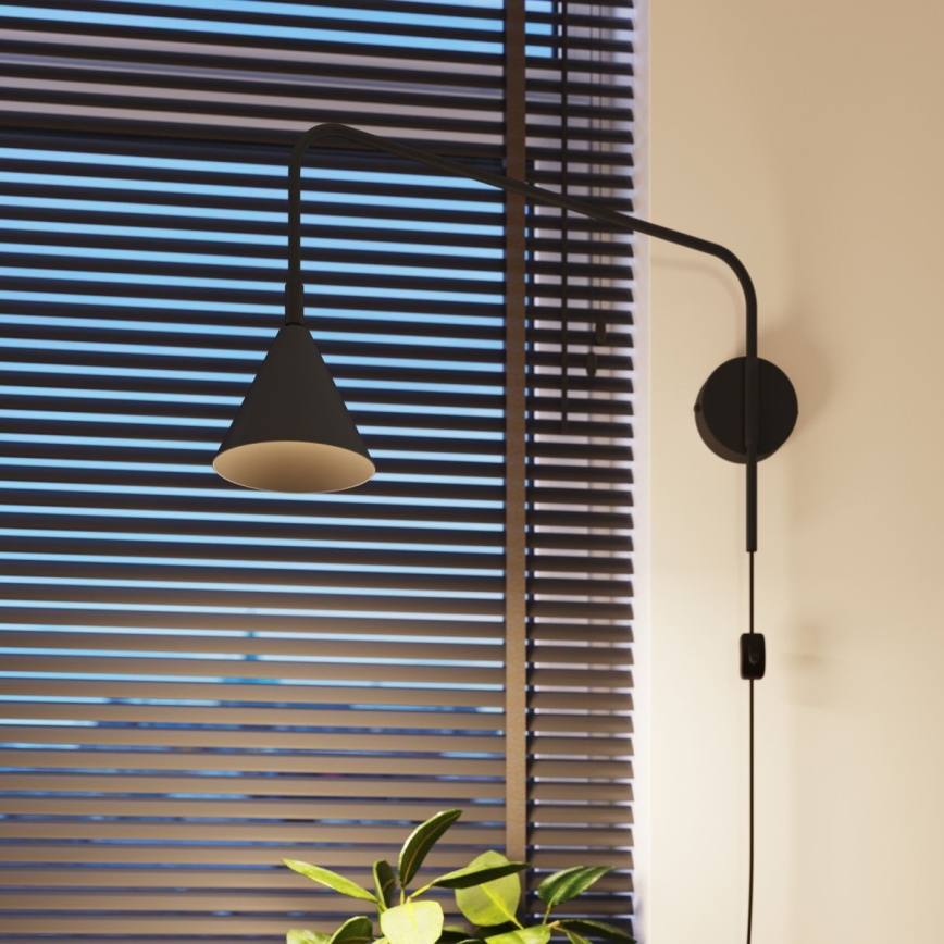 Настенная лампа NOX 1xE14/10W/230V черный