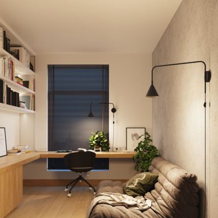 Настінна лампа NOX 1xE14/10W/230V чорний