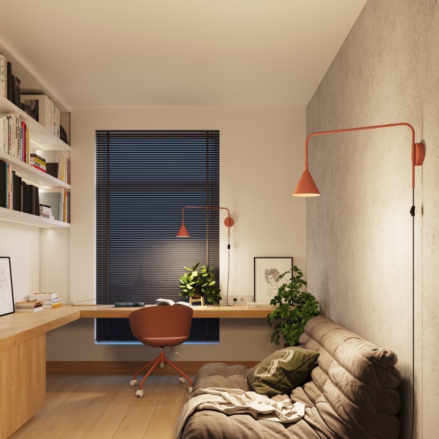 Настінна лампа NOX 1xE14/10W/230V помаранчевий