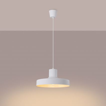 Підвісна люстра BILO 1xE27/15W/230V діаметр 35 см білий