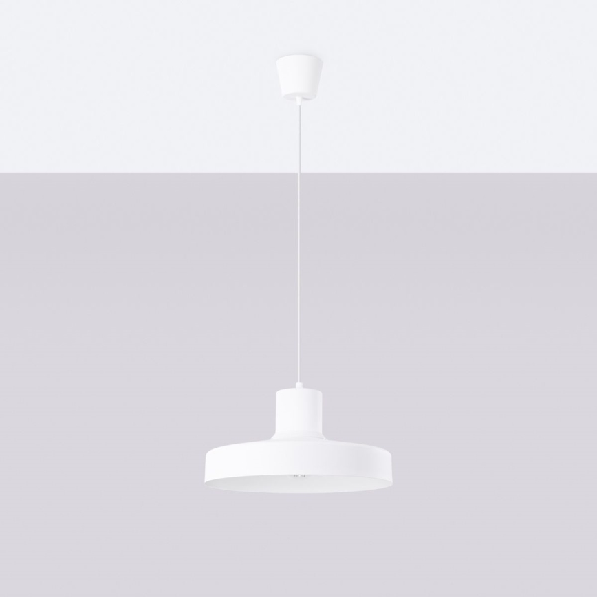 Підвісна люстра BILO 1xE27/15W/230V діаметр 35 см білий