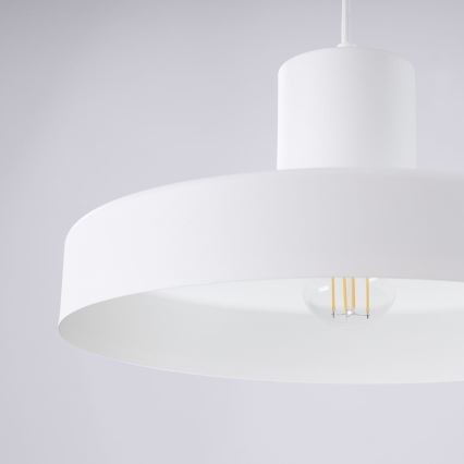 Підвісна люстра BILO 1xE27/15W/230V діаметр 35 см білий