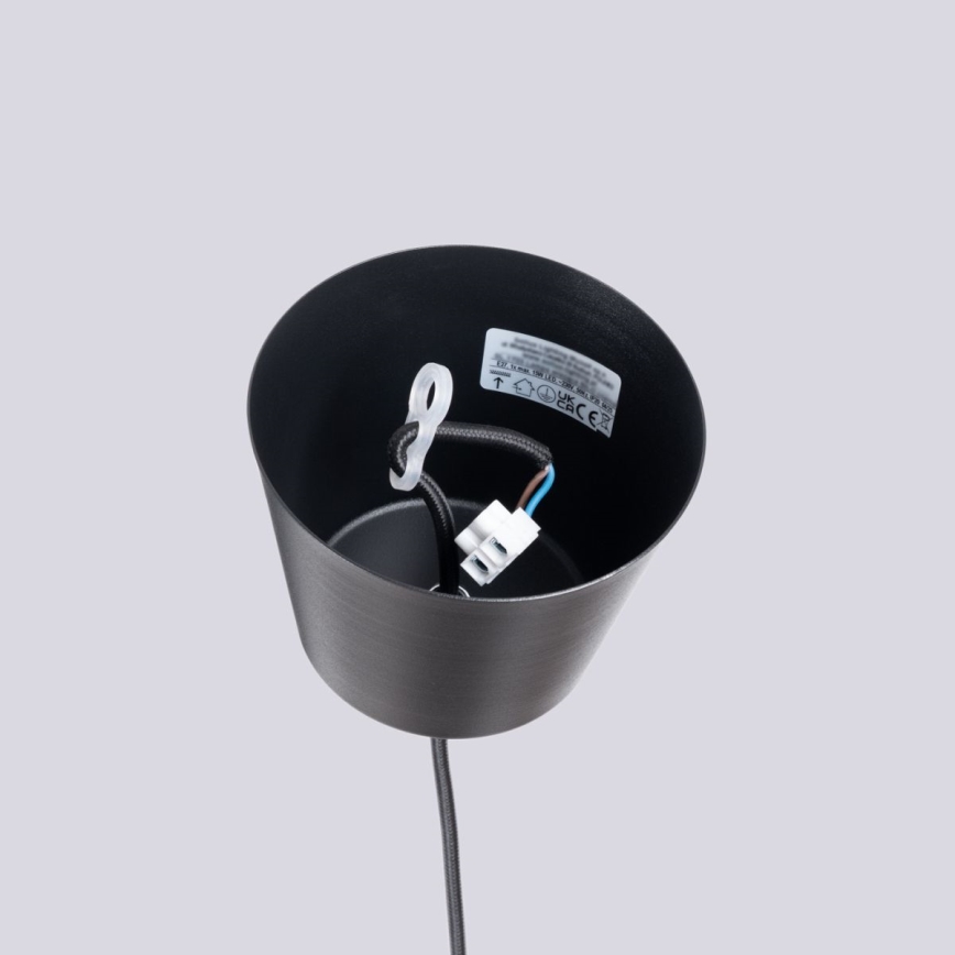 Підвісна люстра BILO 1xE27/15W/230V діаметр 35 см чорний