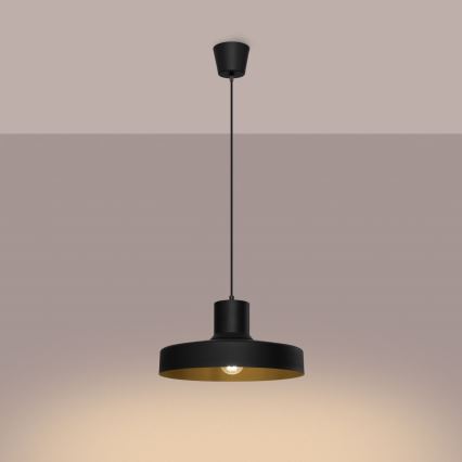 Підвісна люстра BILO 1xE27/15W/230V діаметр 35 см чорний