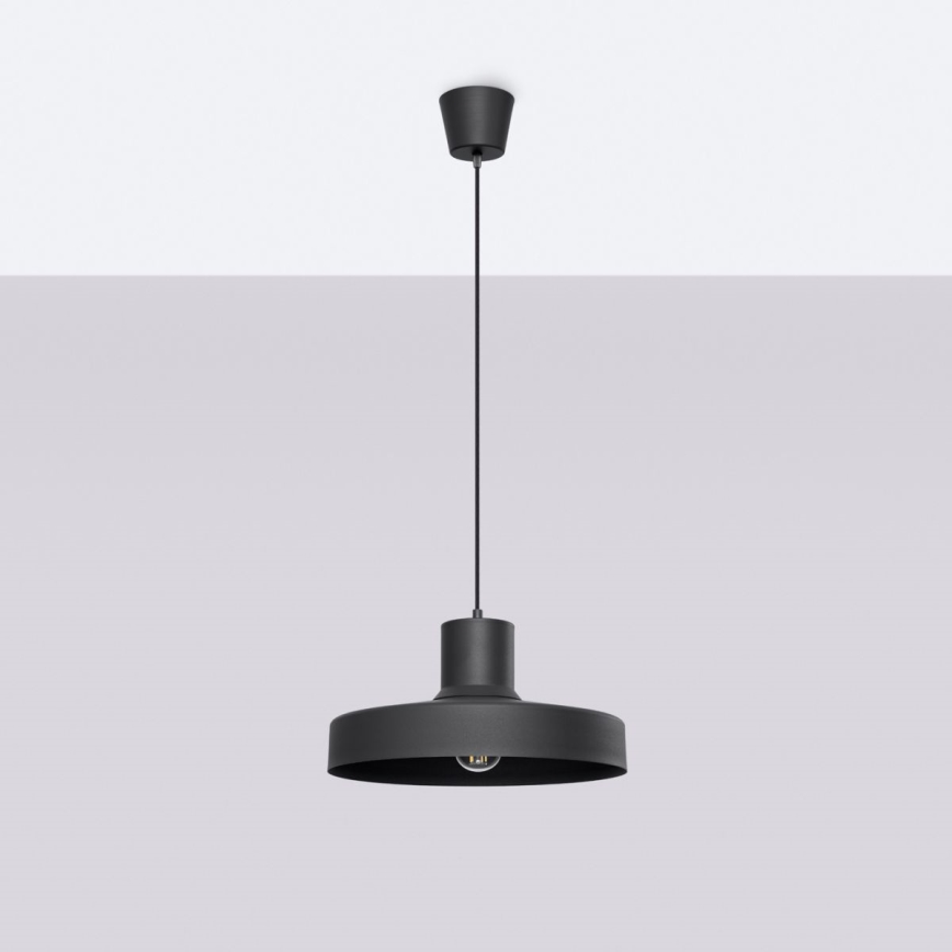 Підвісна люстра BILO 1xE27/15W/230V діаметр 35 см чорний