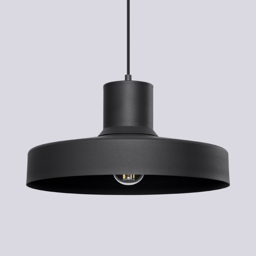 Підвісна люстра BILO 1xE27/15W/230V діаметр 35 см чорний
