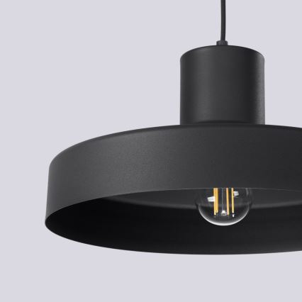 Підвісна люстра BILO 1xE27/15W/230V діаметр 35 см чорний