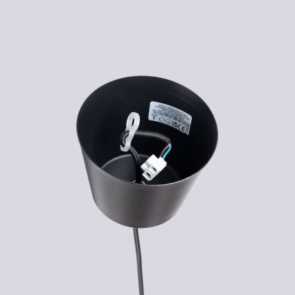 Підвісна люстра BILO 1xE27/15W/230V діаметр 35 см чорний