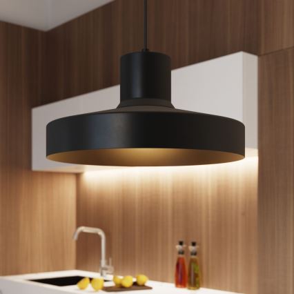 Подвесная люстра BILO 1xE27/15W/230V диаметр 35 см черный