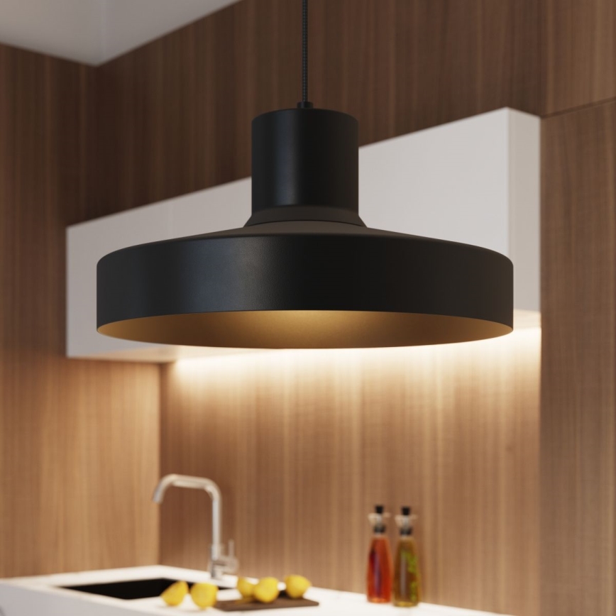 Подвесная люстра BILO 1xE27/15W/230V диаметр 35 см черный