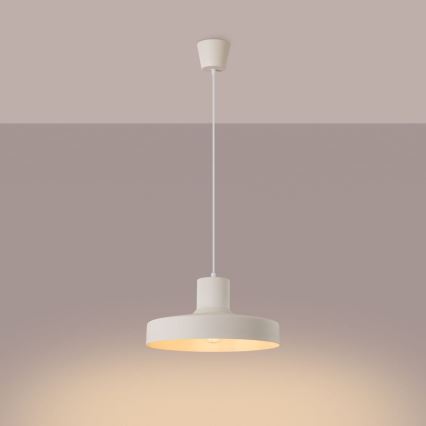 Підвісна люстра BILO 1xE27/15W/230V діаметр 35 см кремовий